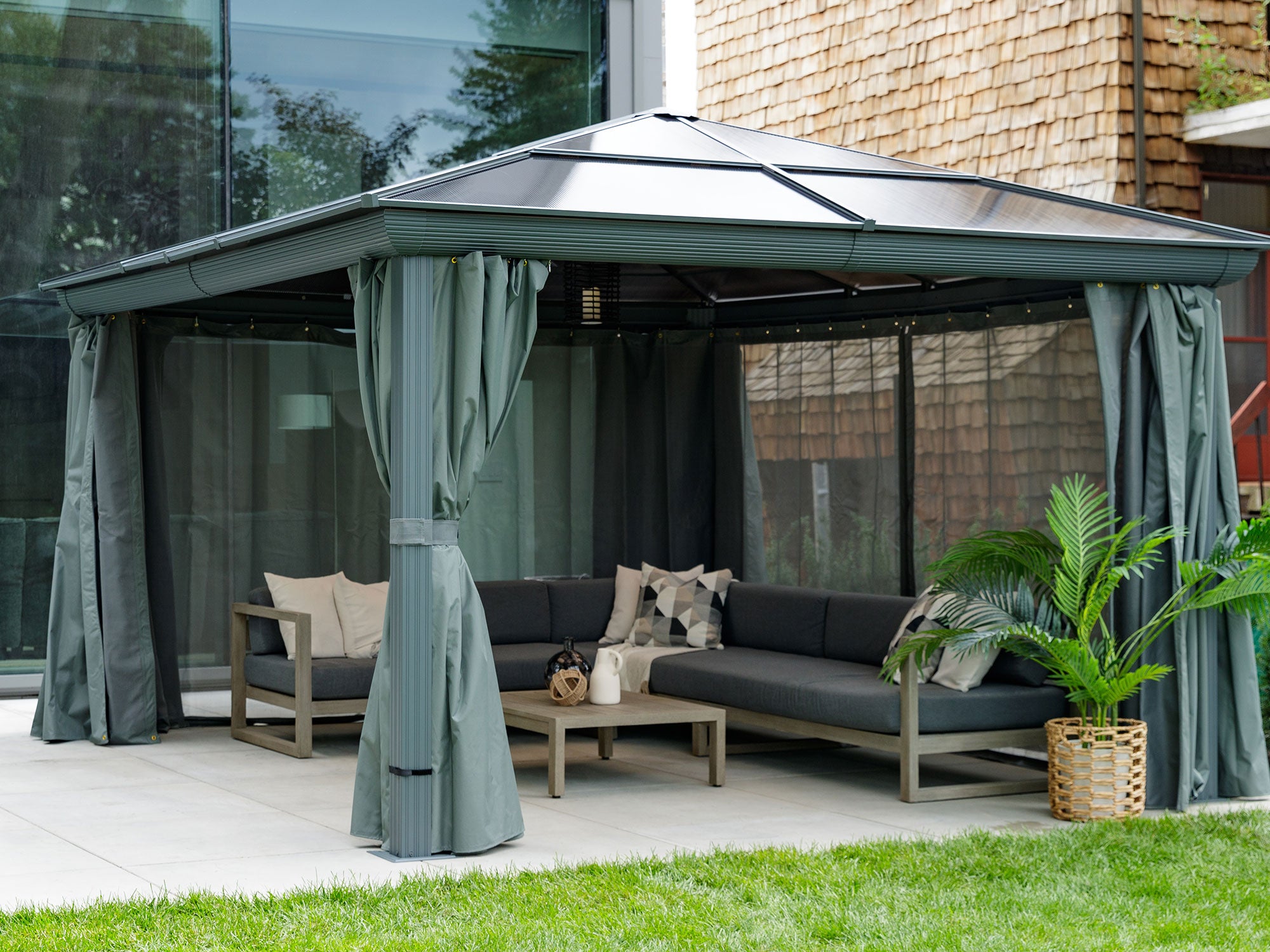 Gazebo Penguin Venus Gazebo 10'x14' Polycarbonate Roof