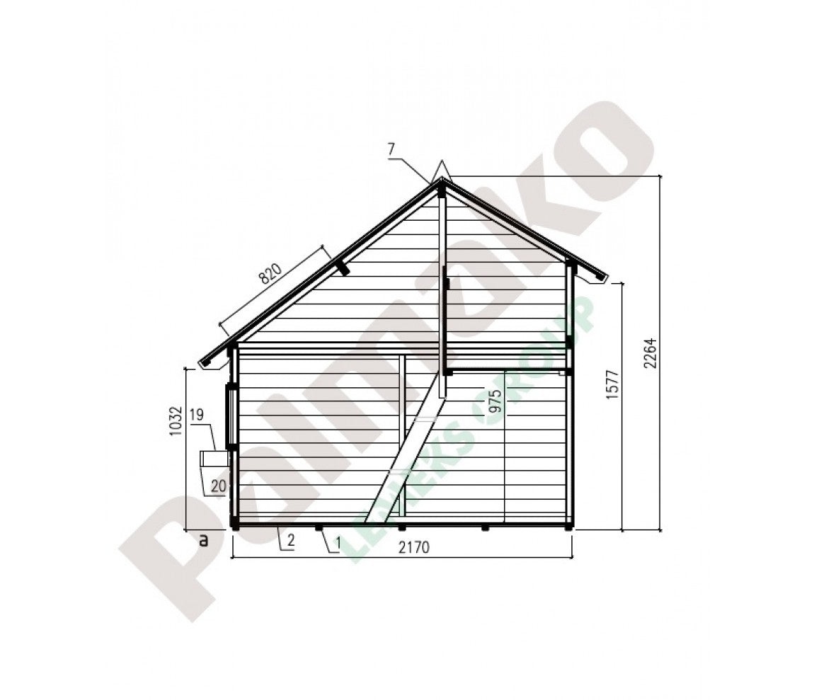 Allwood | Playhouse Rascal | 41 Sqf + 25 Sqf Mini Loft