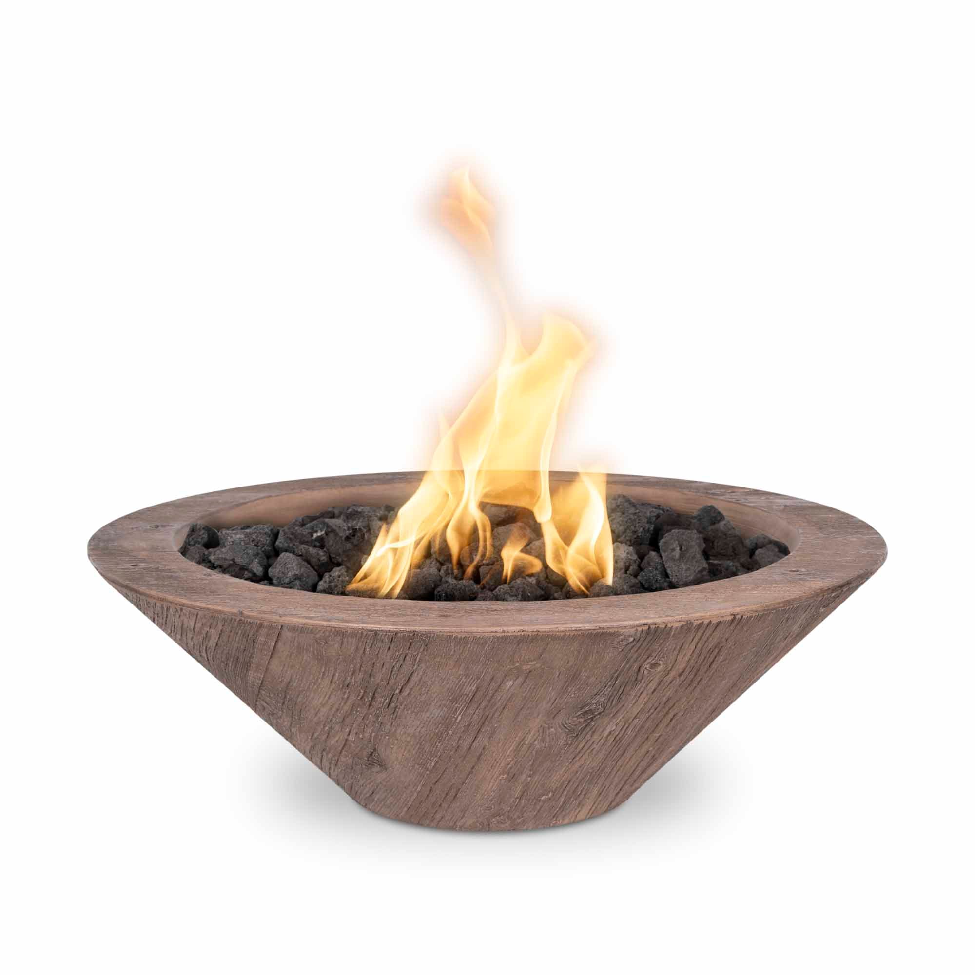 The Outdoor Plus Cazo Fire Bowl - GFRC Wood Grain