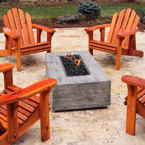 The Outdoor Plus Coronado Fire Pit - GFRC Wood Grain