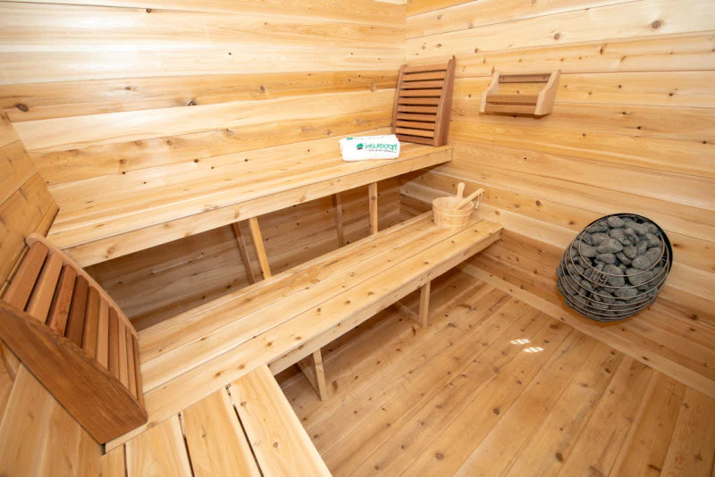Leisurecraft CT Georgian Cabin Sauna with Built-In Front Porch