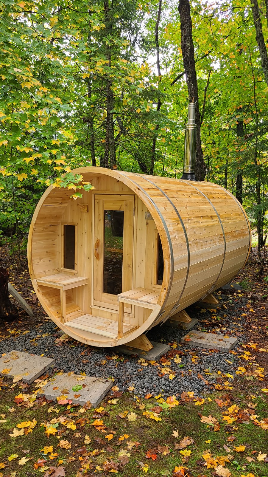 Leisurecraft CT Tranquility Barrel Sauna Woodburning