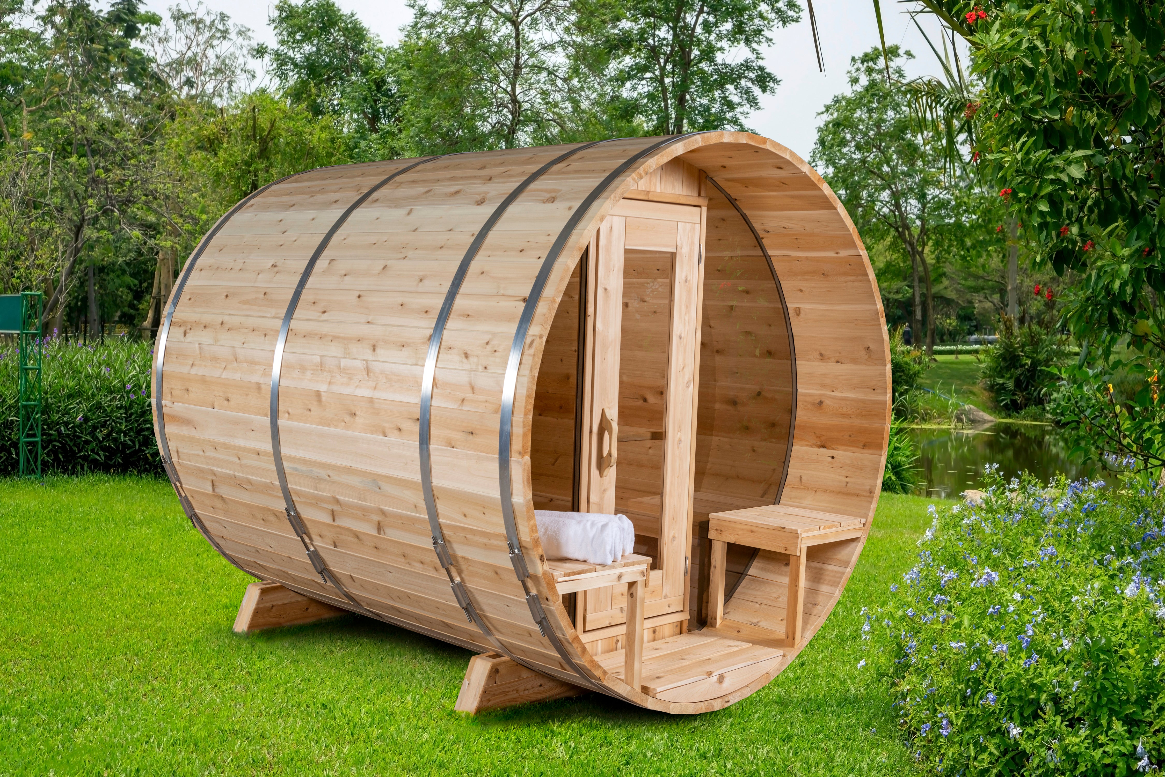Leisurecraft CT Serenity MP Barrel Sauna Woodburning