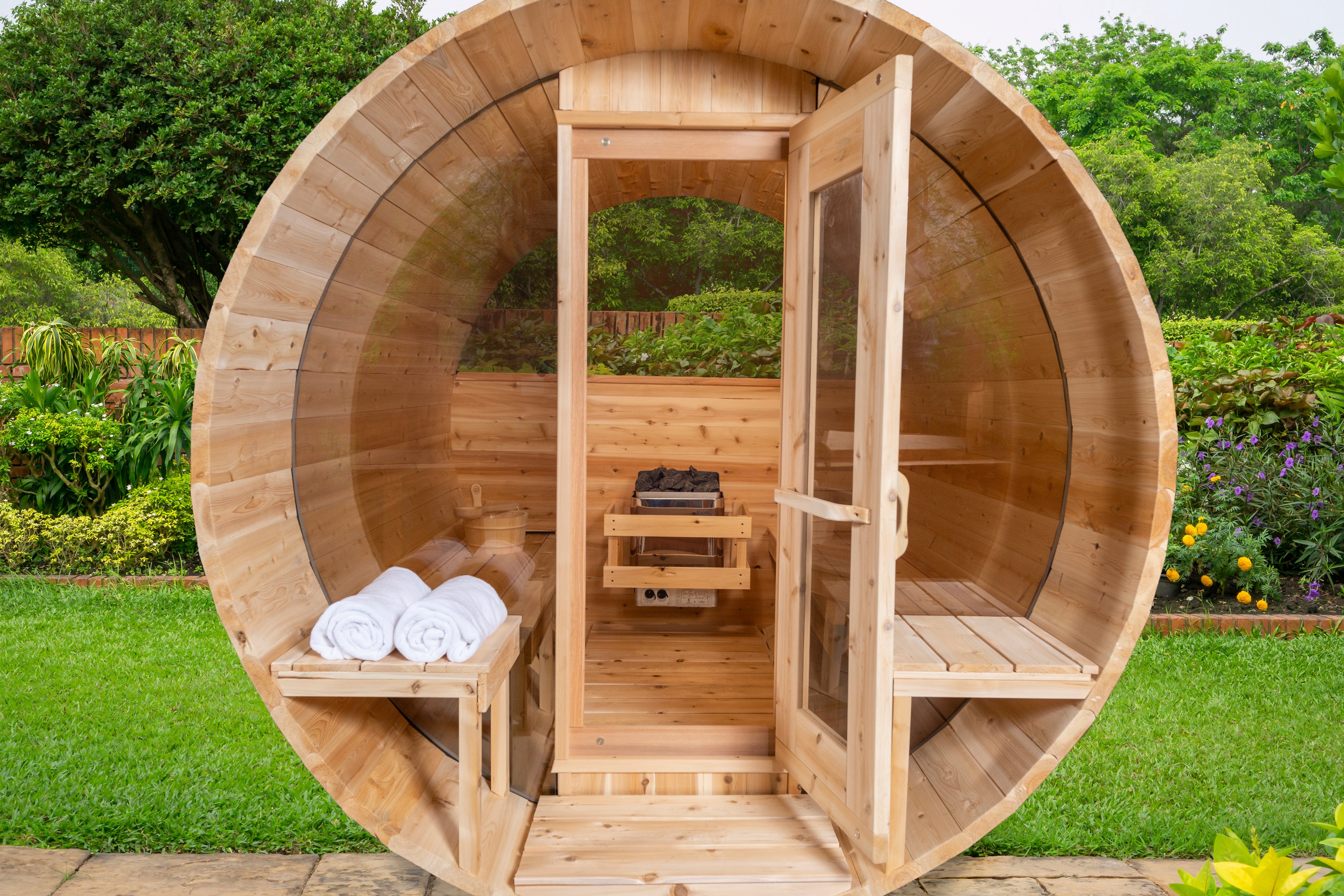 Leisurecraft CT Tranquility MP Barrel Sauna Woodburning