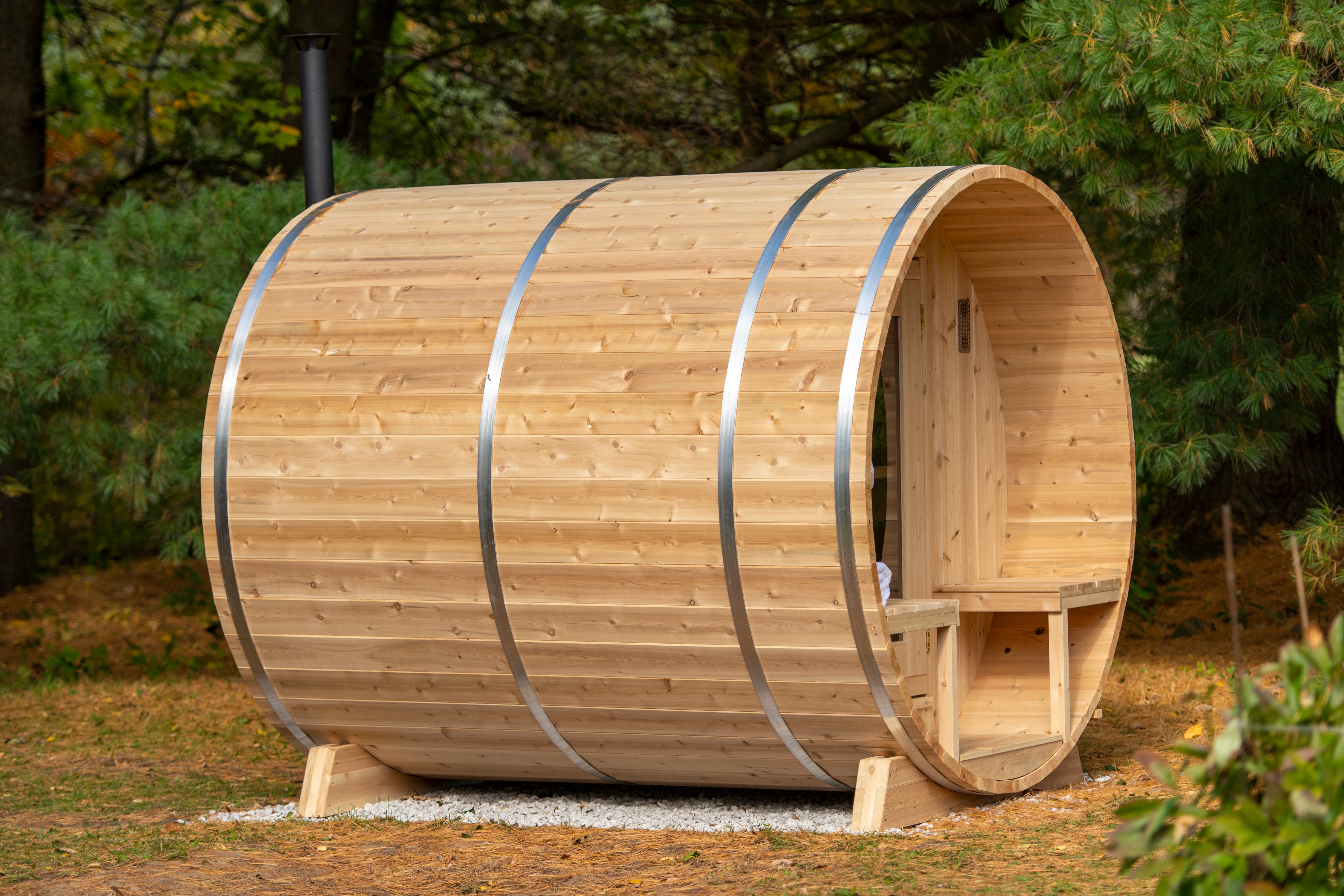 Leisurecraft CT Serenity Barrel Sauna Woodburning