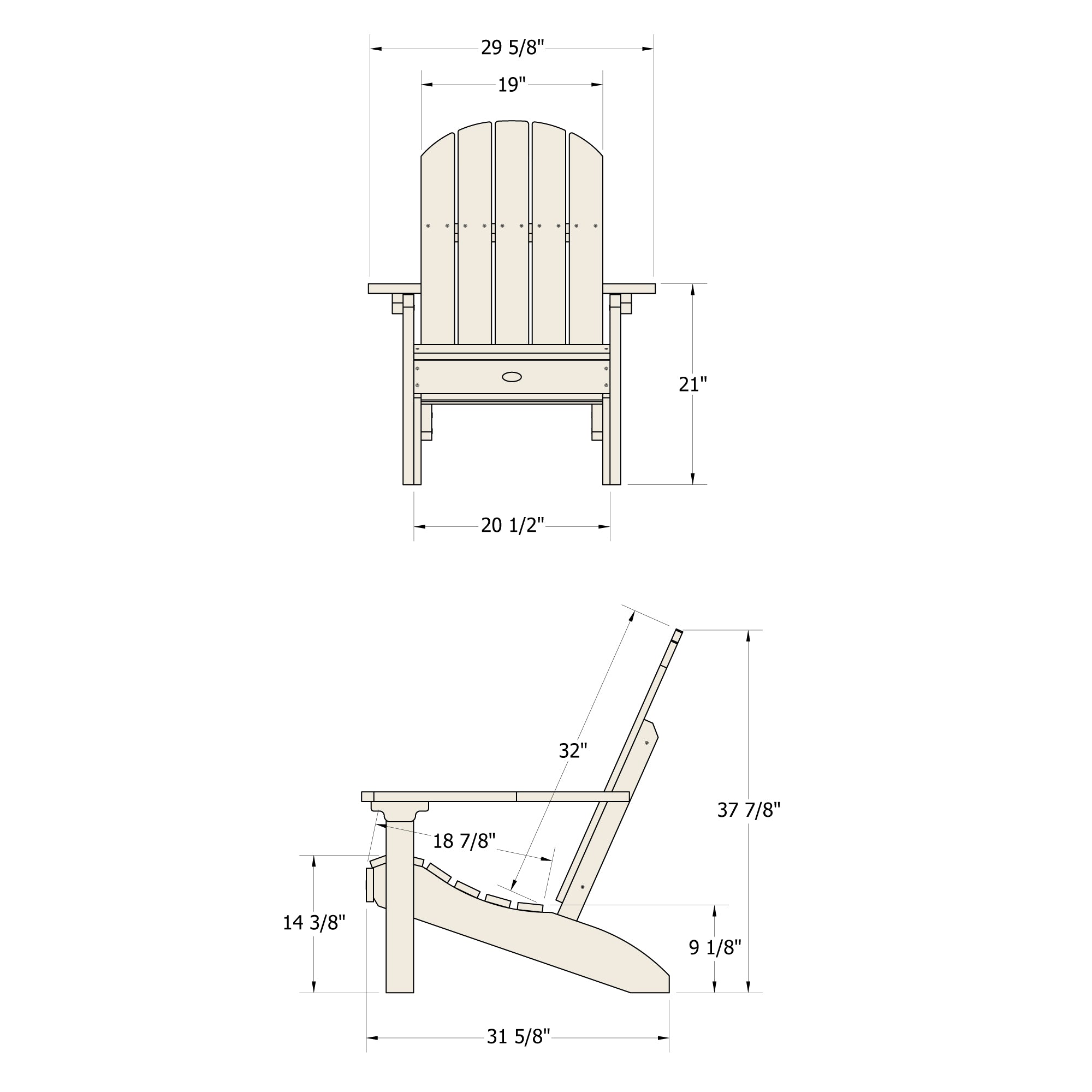 Sequoia Professional Sunrise Coast Classic Adirondack Chair