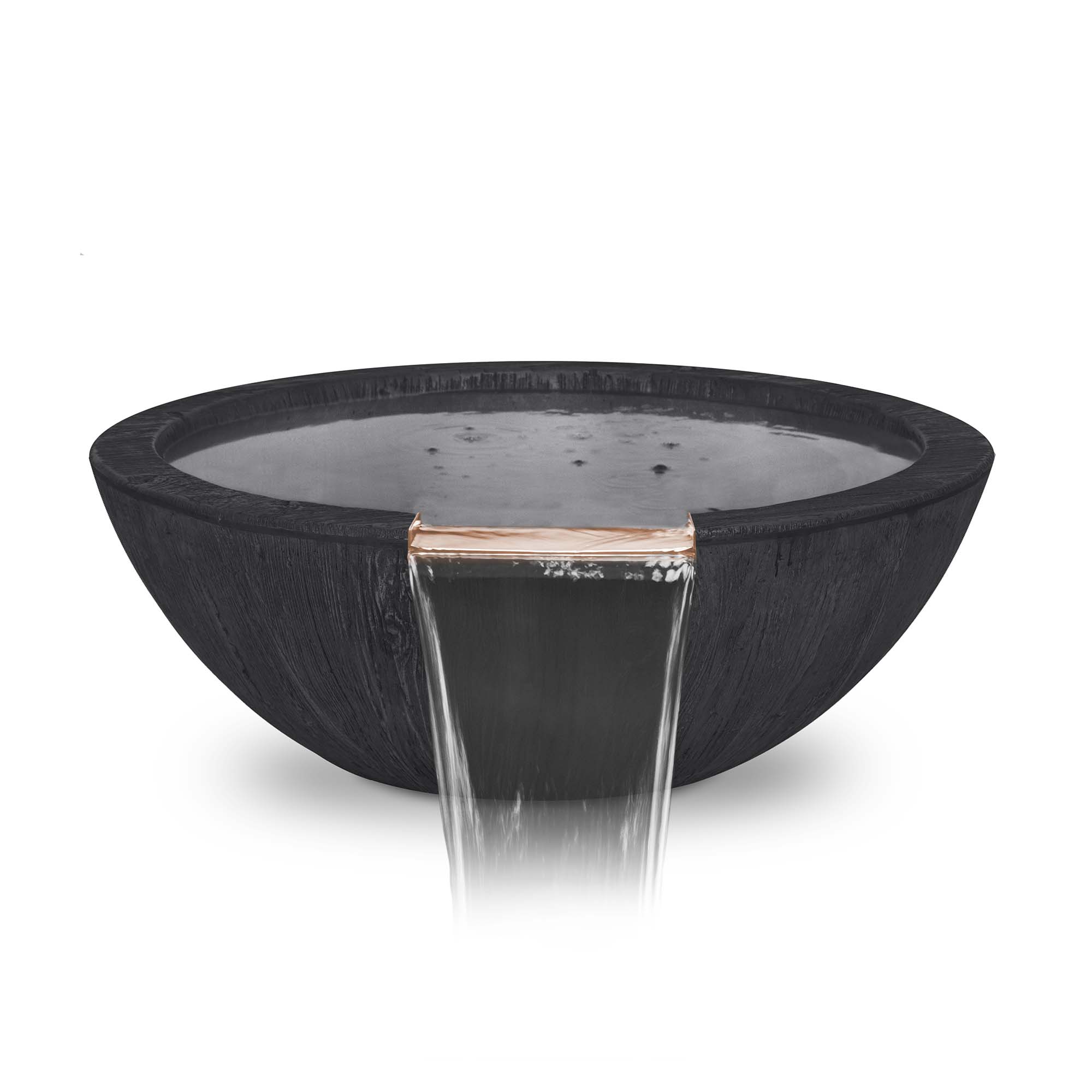 The Outdoor Plus Sedona Water Bowl - GFRC Wood Grain