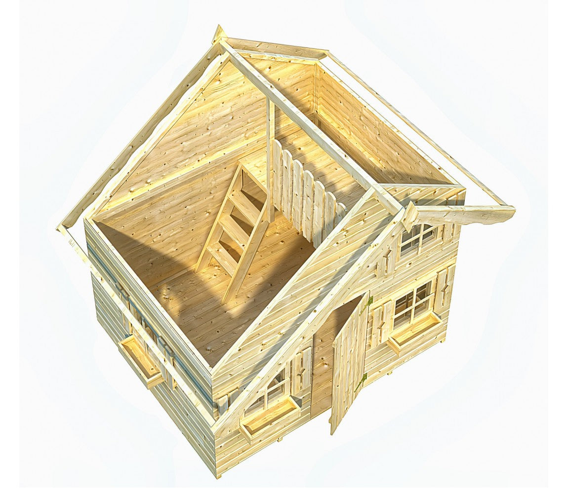 Allwood | Playhouse Rascal | 41 Sqf + 25 Sqf Mini Loft