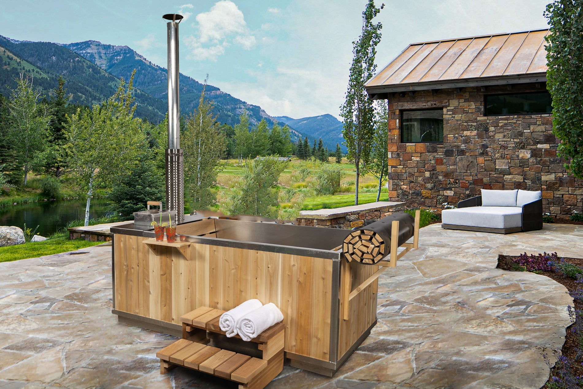 The Starlight Wood Burning Hot Tub