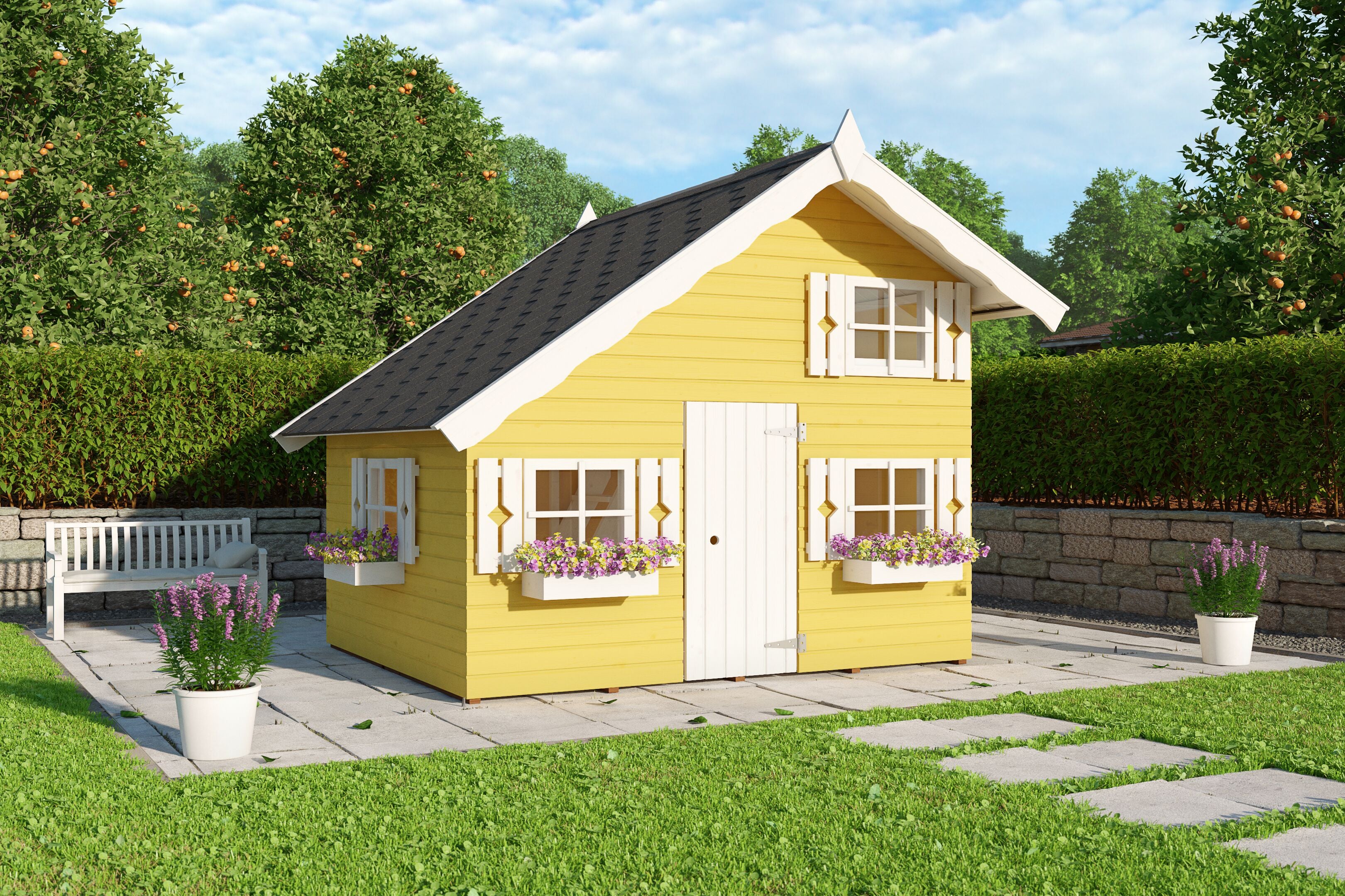 Allwood | Playhouse Rascal | 41 Sqf + 25 Sqf Mini Loft