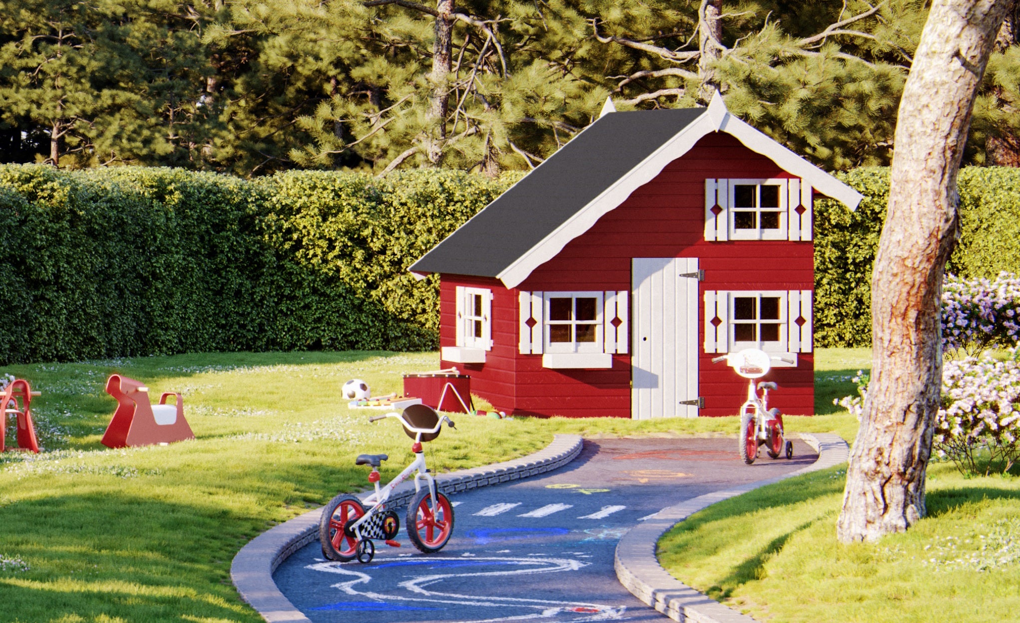 Allwood | Playhouse Rascal | 41 Sqf + 25 Sqf Mini Loft