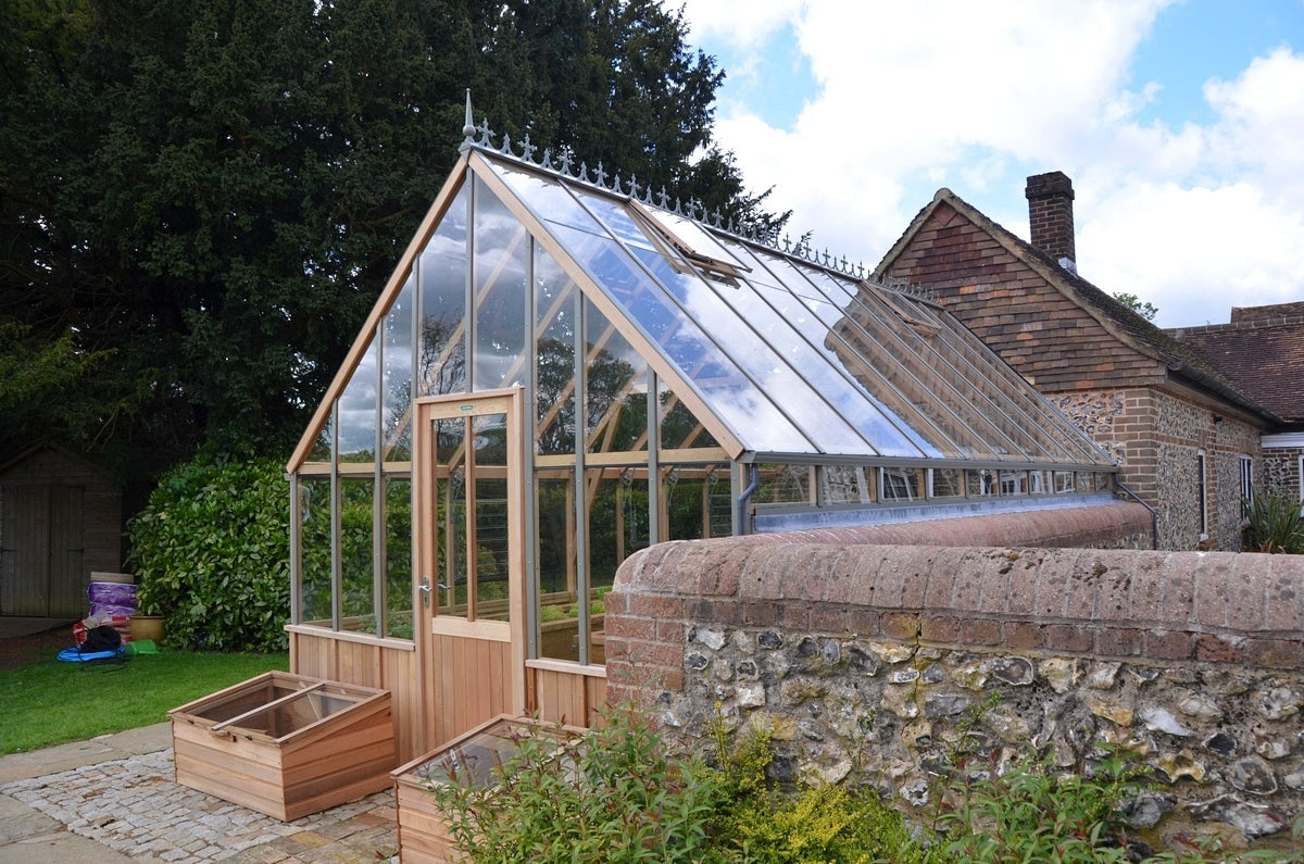 Alton Greenhouse | Westminster Cedar Half-Boarded Greenhouse