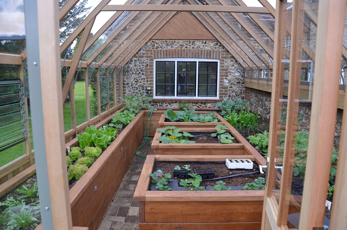 Alton Greenhouse | Westminster Cedar Half-Boarded Greenhouse