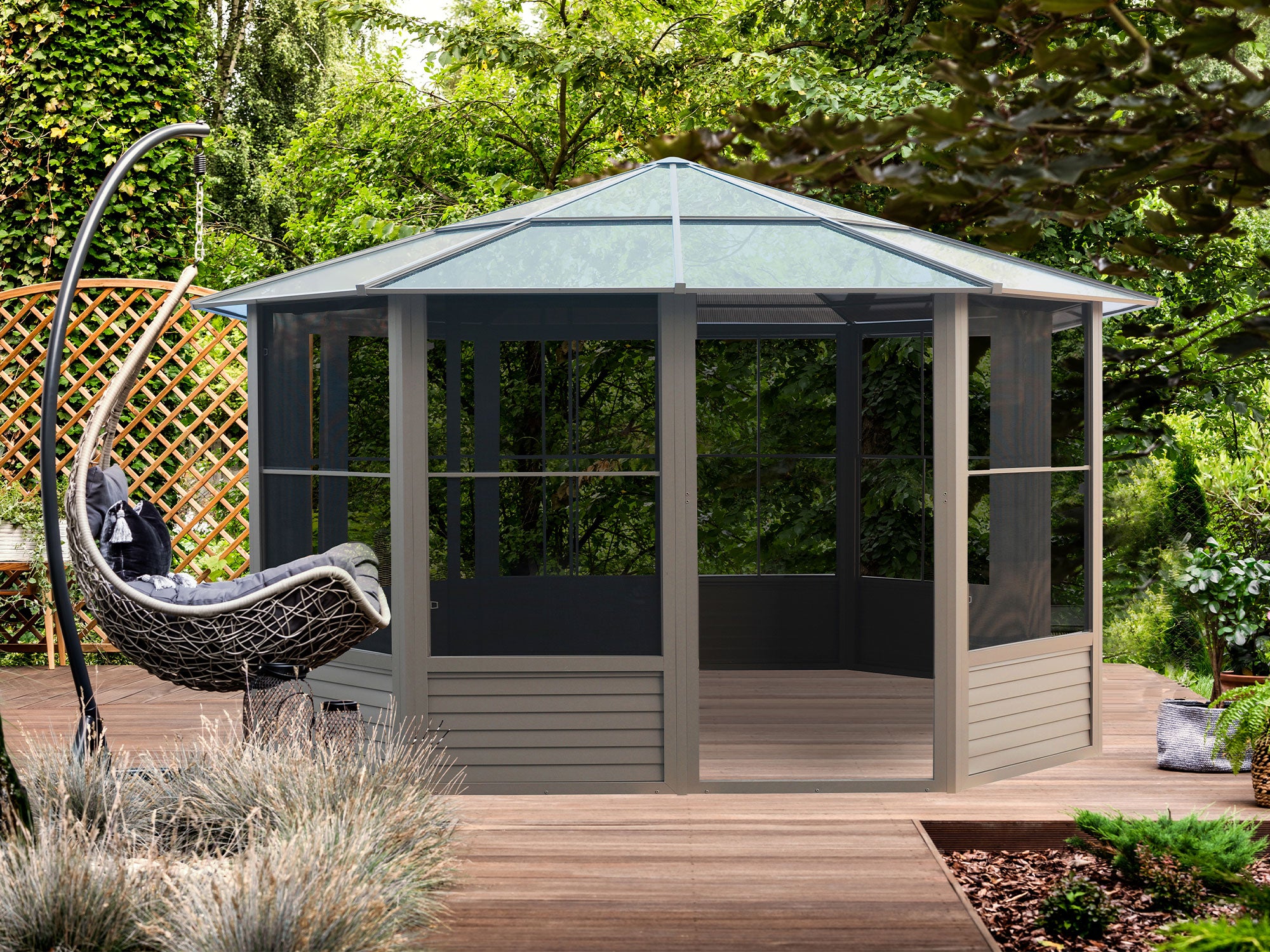 Gazebo Penguin Florence Solarium 12' x 12' Polycarbonate Roof