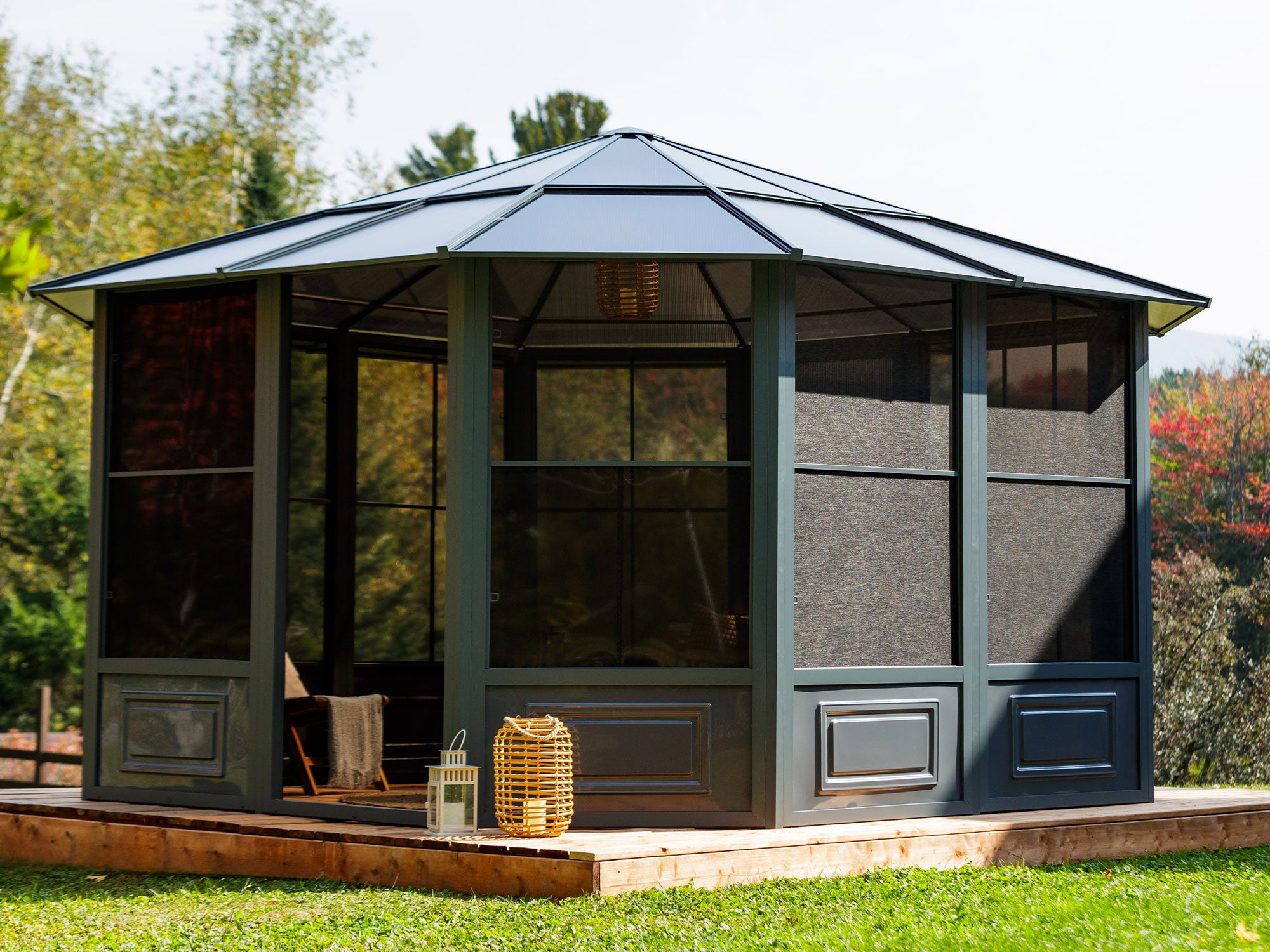 Gazebo Penguin Florence Solarium 12' x 12' Polycarbonate Roof