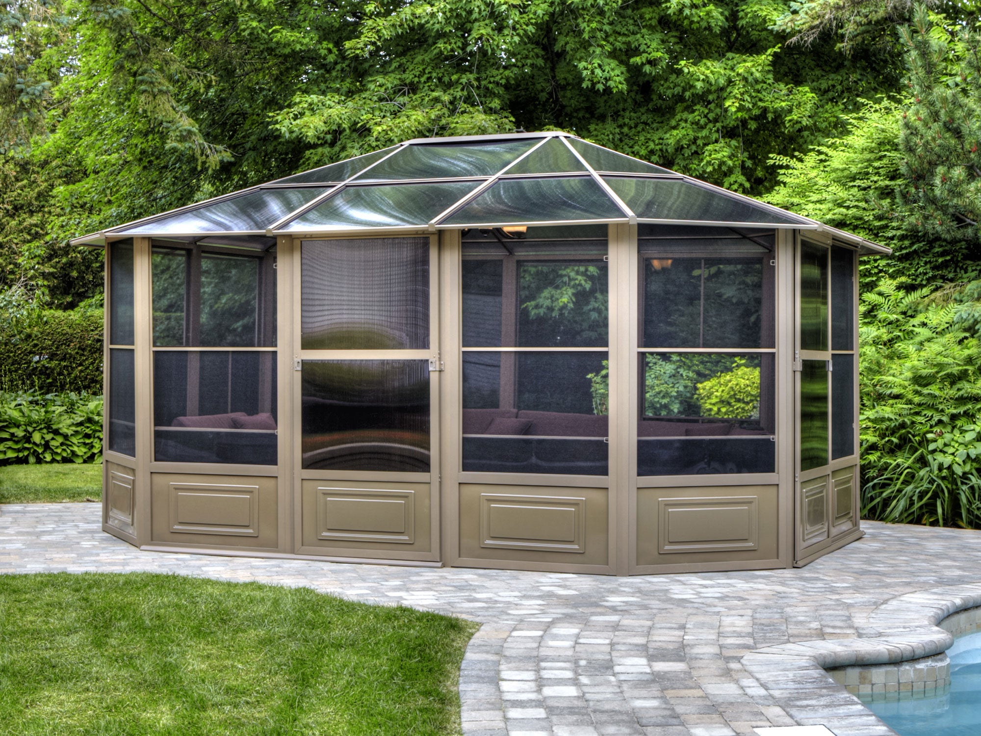 Gazebo Penguin Florence Solarium 12' x 15' Polycarbonate Roof