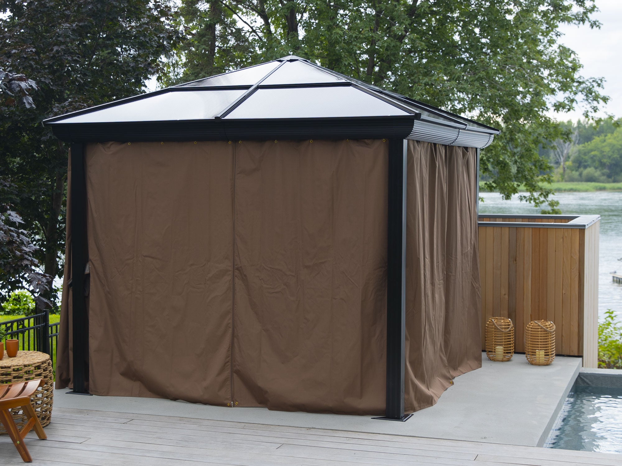 Gazebo Penguin Venus Gazebo 10'x14' Polycarbonate Roof