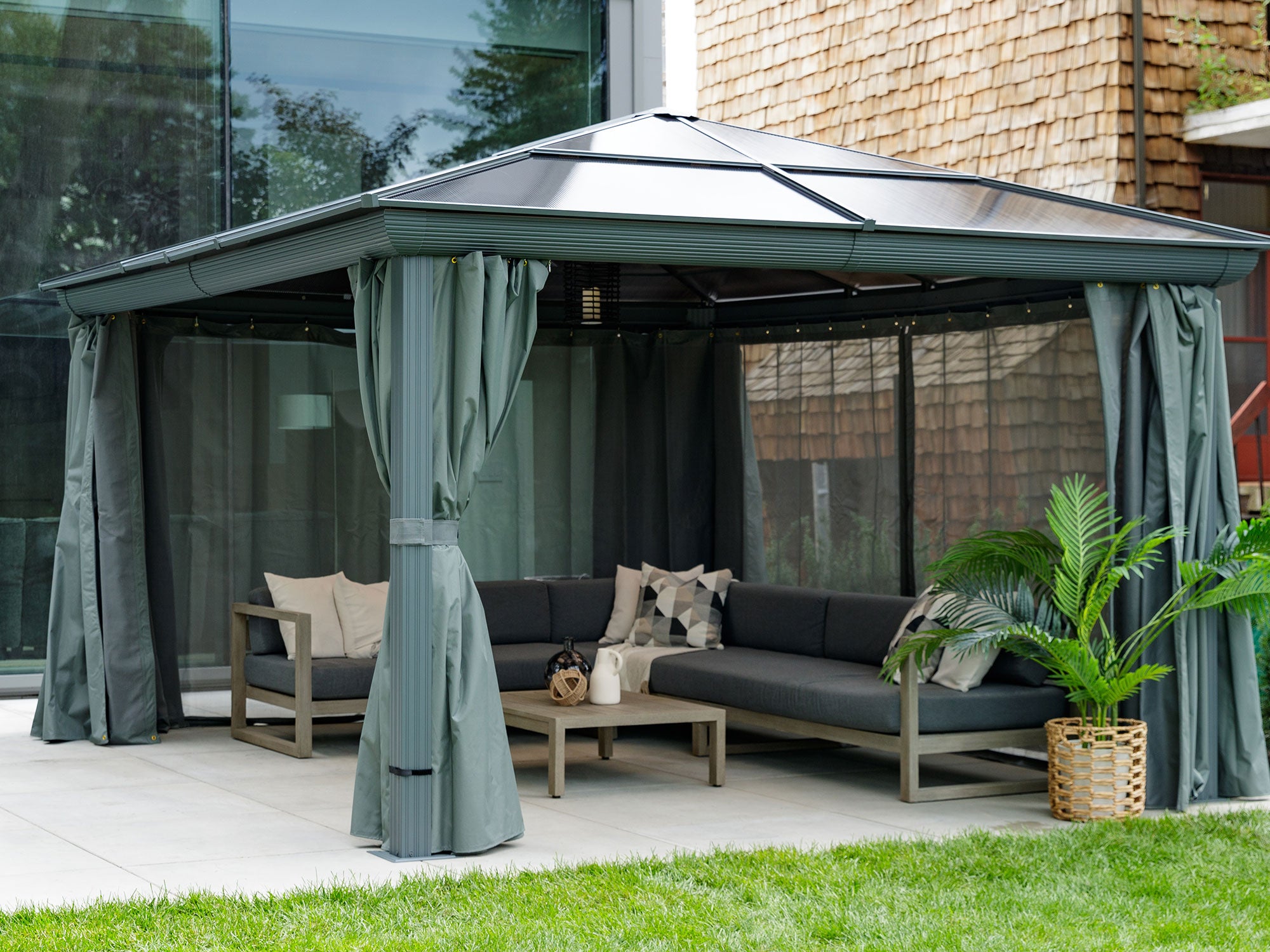 Gazebo Penguin Venus Gazebo 10'x14' Polycarbonate Roof