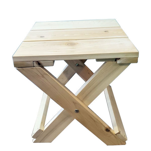 Adirondack Foldable End Table, White Cedar