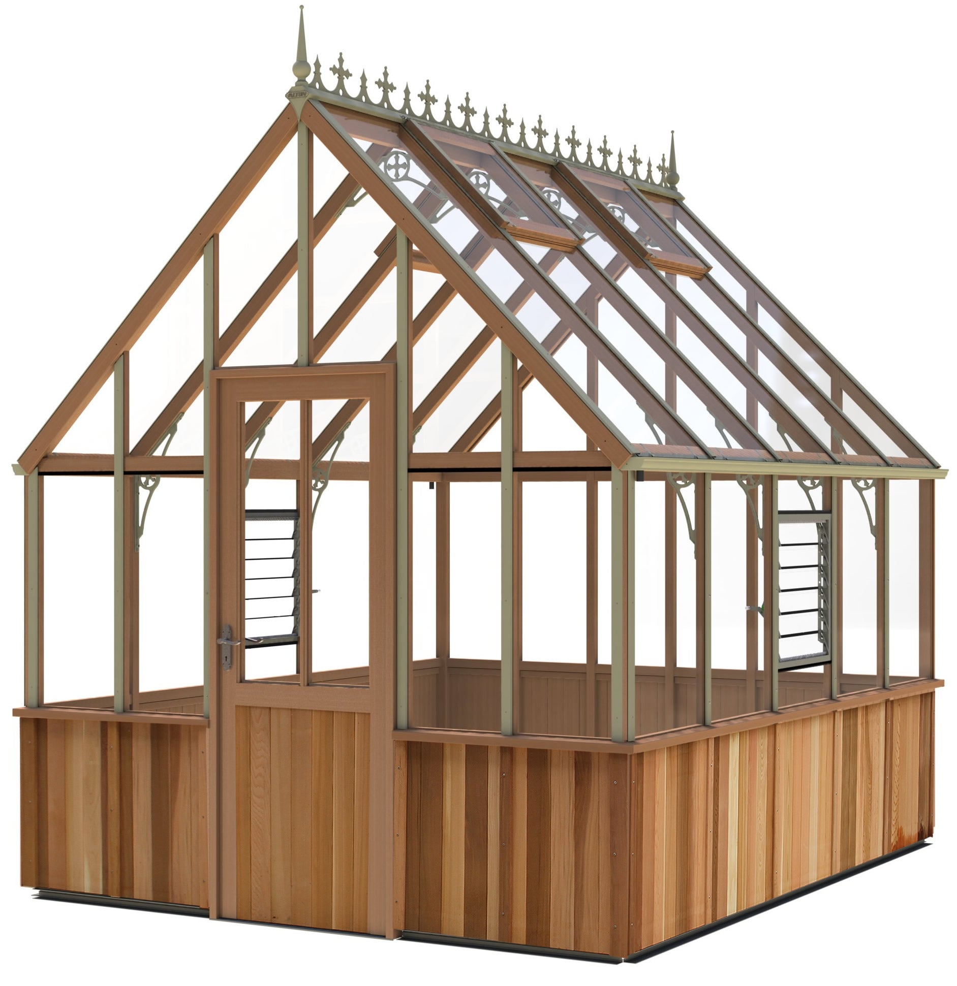 Alton Greenhouse | Cheltenham Cedar Half-Boarded Greenhouse
