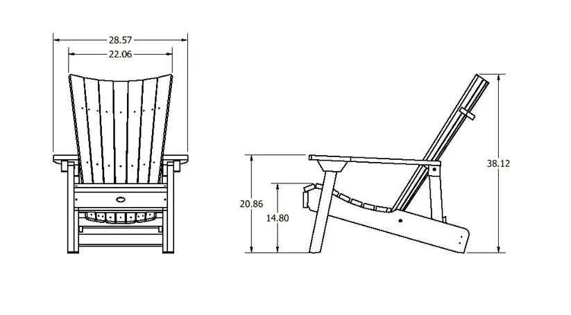 Sequoia Professional Granite Hills Folding & Reclining Adirondack Chair