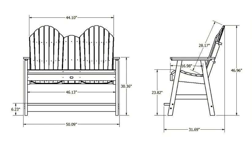 Sequoia Professional Lighthouse Bench Counter Height 4ft.