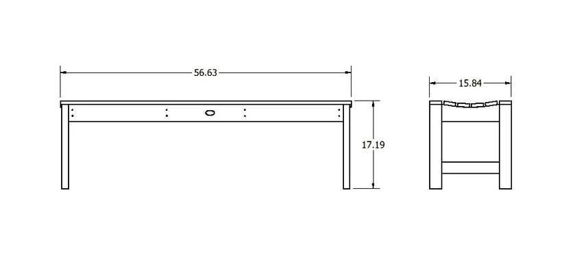 Sequoia Professional Blue Ridge Backless Bench 5ft.