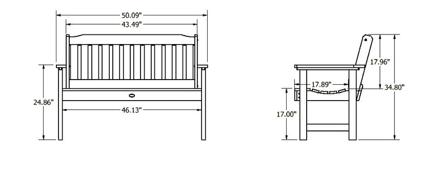 Sequoia Professional Blue Ridge Garden Bench 4ft.