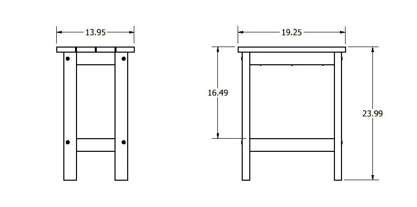 Sequoia Professional Blue Ridge Balcony Table Counter Height