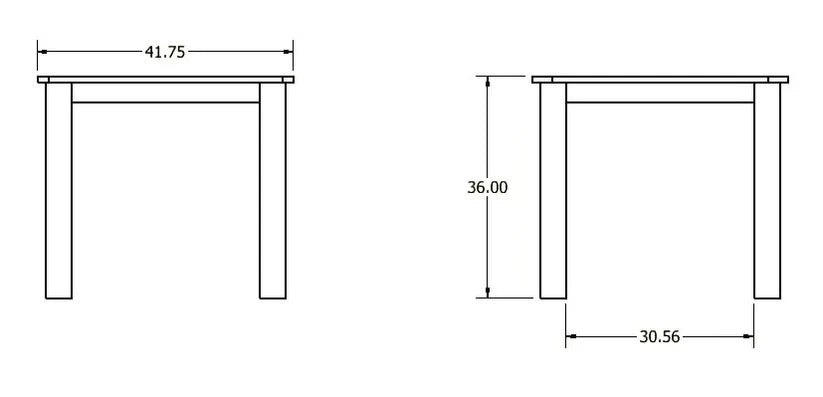 Sequoia Professional Homestead Dining Table - 42" x 42" Counter Height