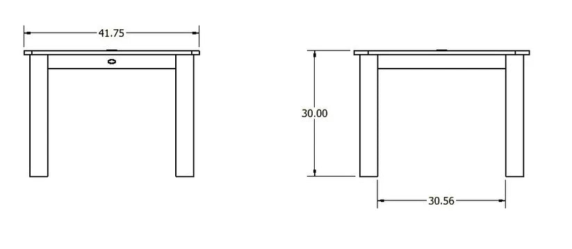 Sequoia Professional Homestead Dining Table - 42" x 42" Dining Height