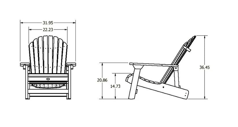 Sequoia Professional Horizon King Folding & Reclining Adirondack Chair