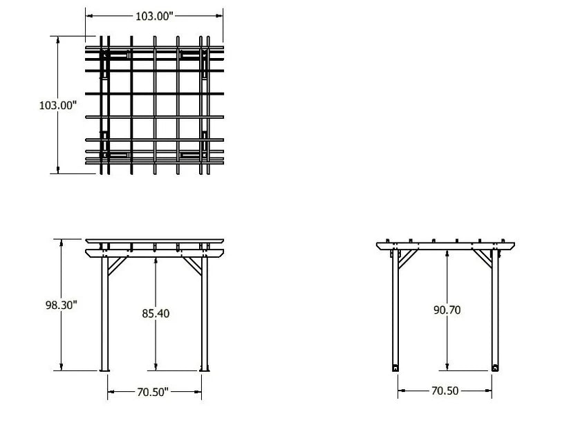 Sequoia Professional St. Clair Pergola 8' x 8'