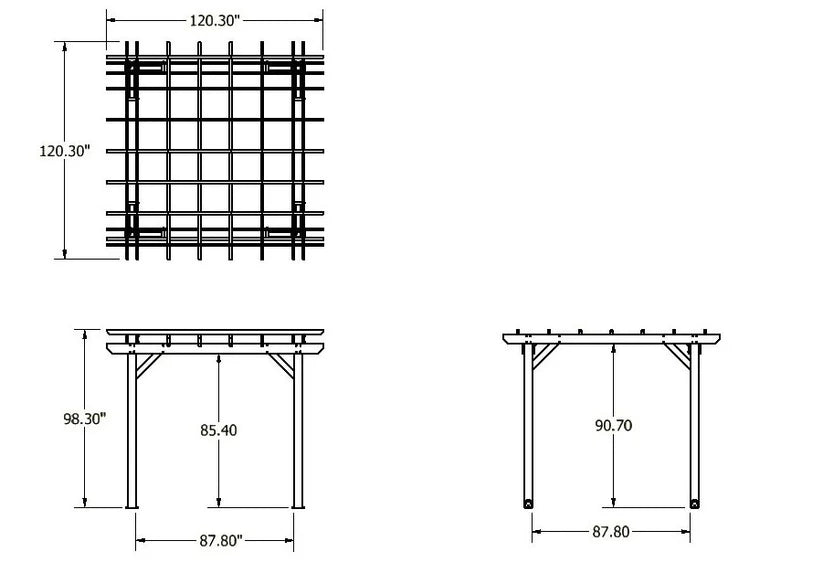 Sequoia Professional St. Clair Pergola 10' x 10'