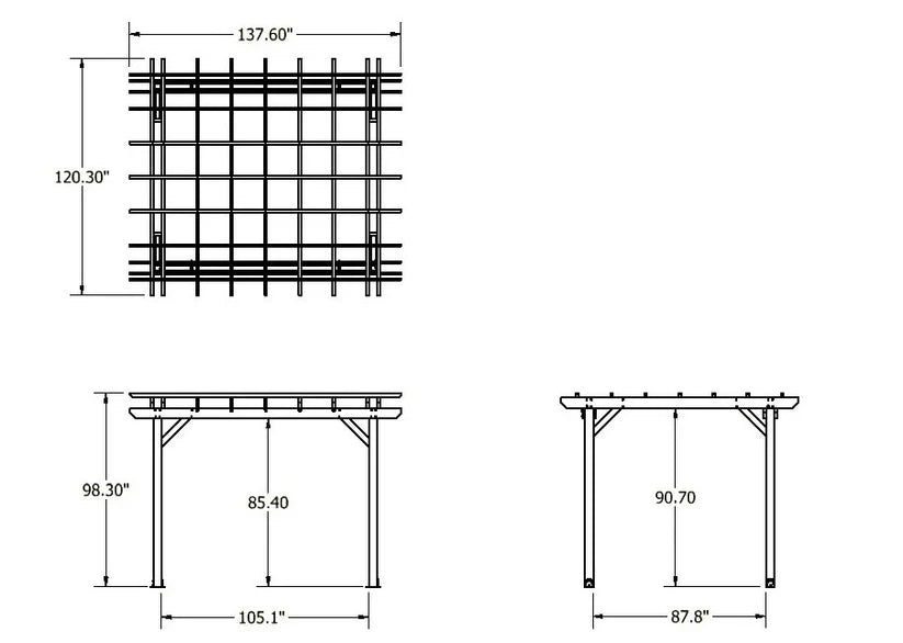 Sequoia Professional St. Clair Pergola 10' x 12'