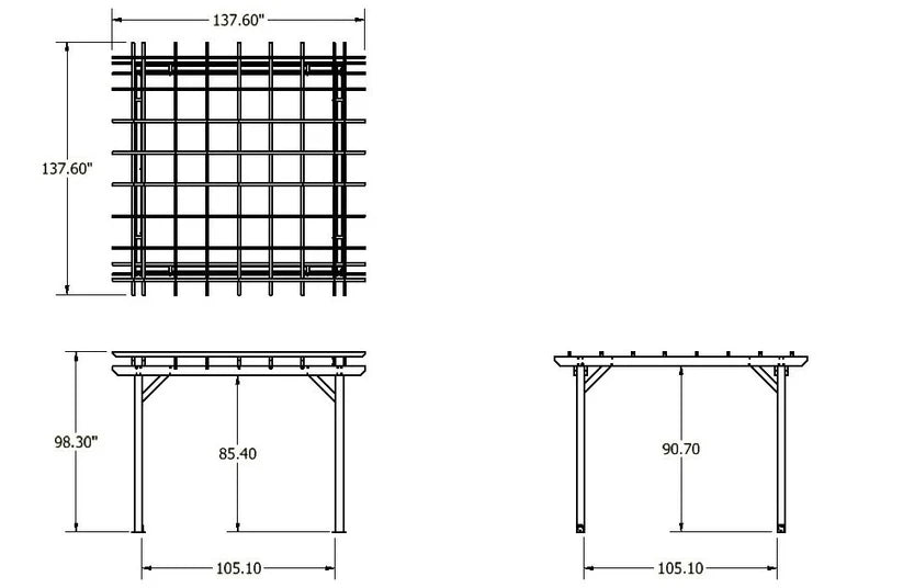 Sequoia Professional St. Clair Pergola 12' x 12'