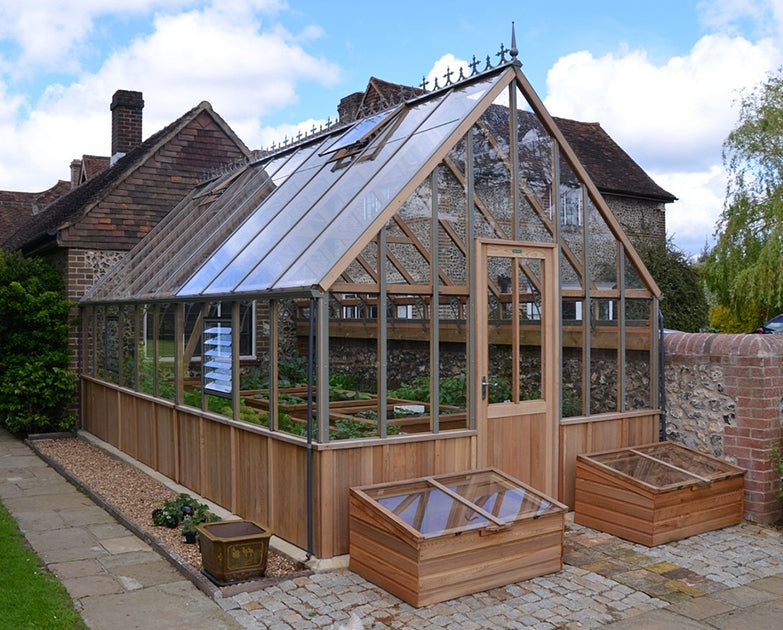Alton Greenhouse | Westminster Cedar Half-Boarded Greenhouse