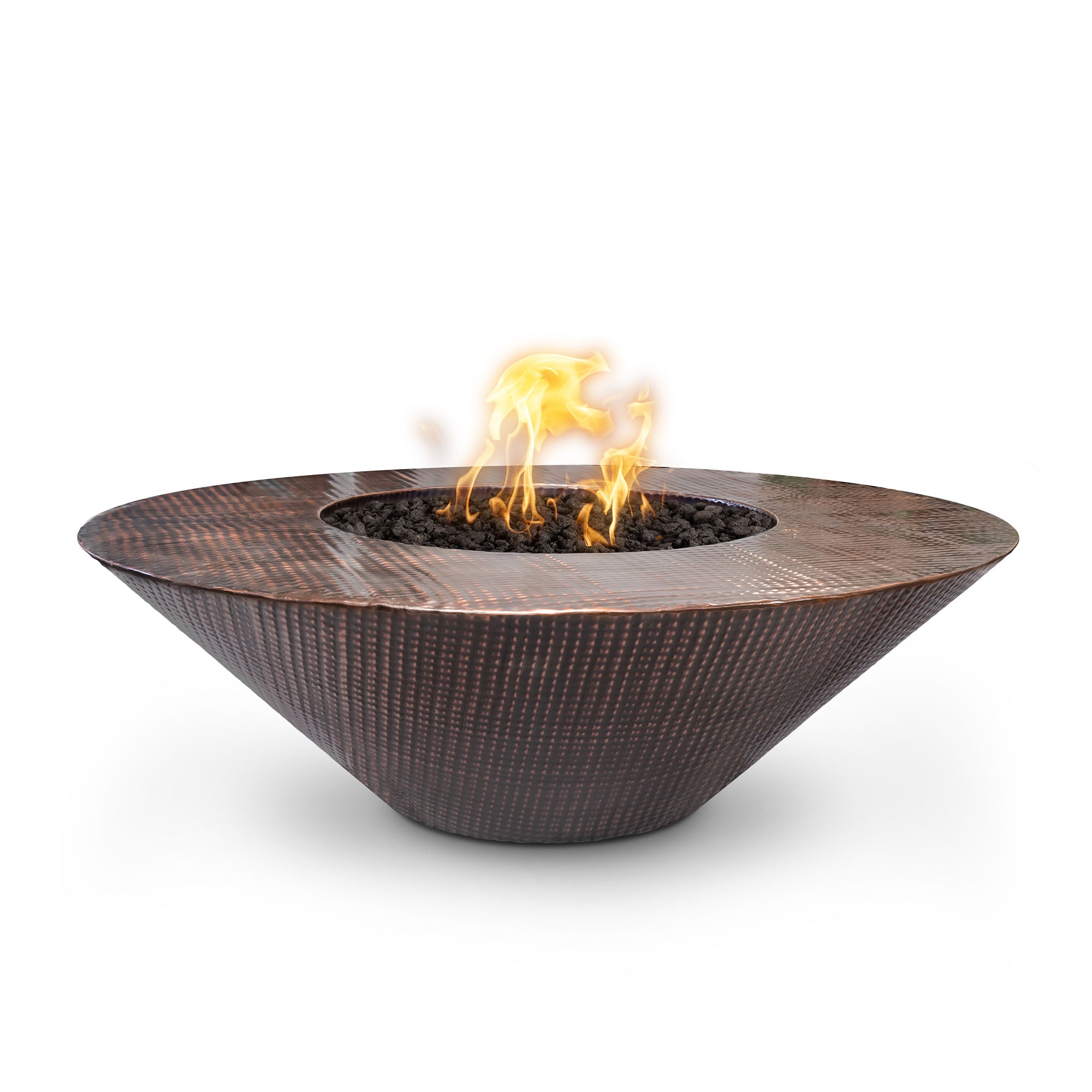 The Outdoor Plus Cazo Wide Ledge Fire Pit - Hammered Copper