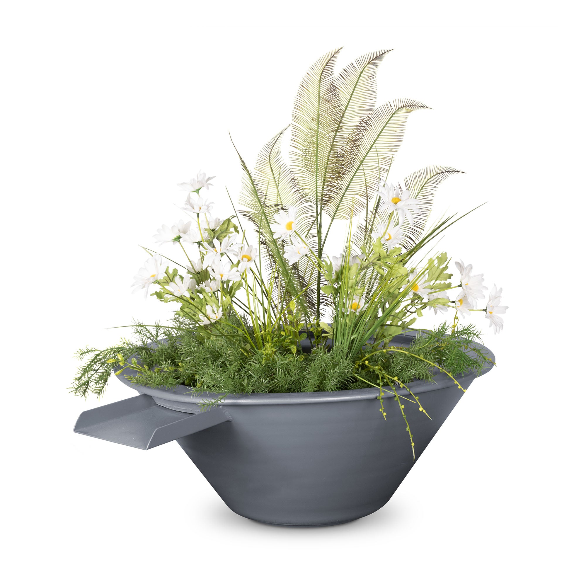 The Outdoor Plus Cazo Planter & Water Bowl - Metal Powder Coat