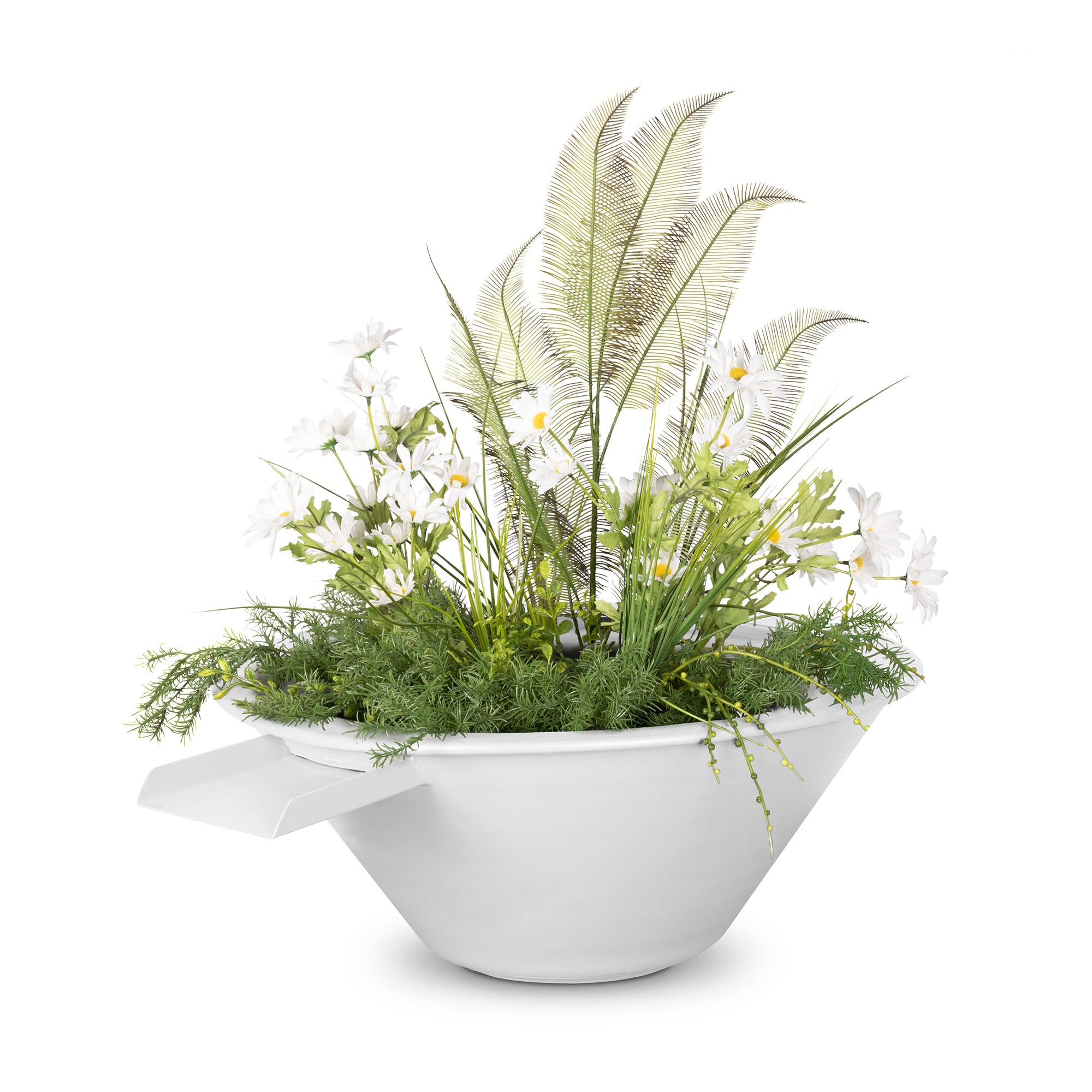 The Outdoor Plus Cazo Planter & Water Bowl - Metal Powder Coat