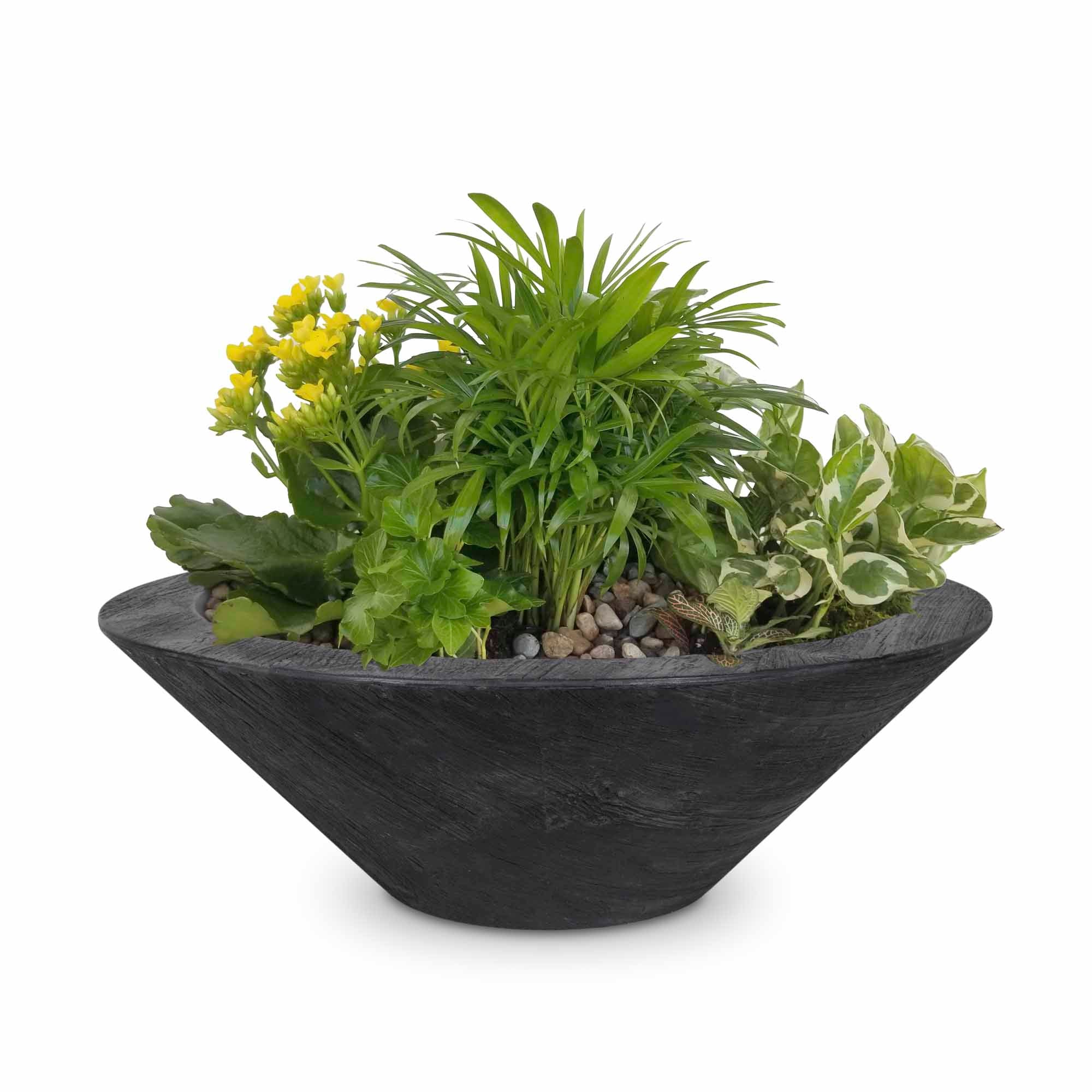 The Outdoor Plus Cazo Planter Bowl - GFRC Wood Grain