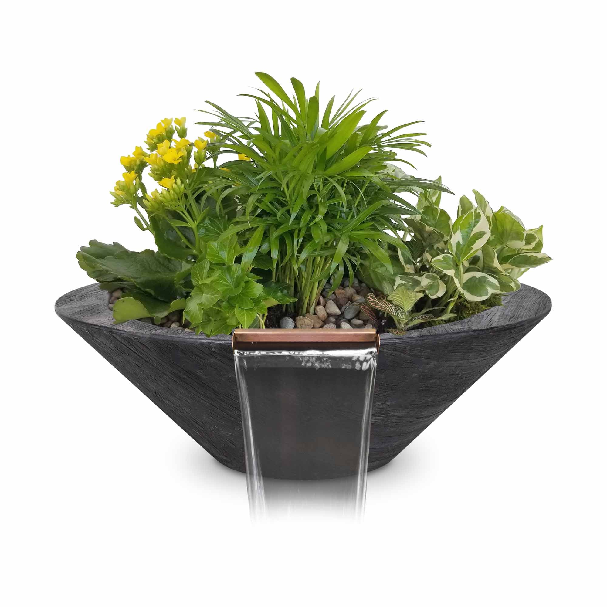 The Outdoor Plus Cazo Planter & Water Bowl - GFRC Wood Grain