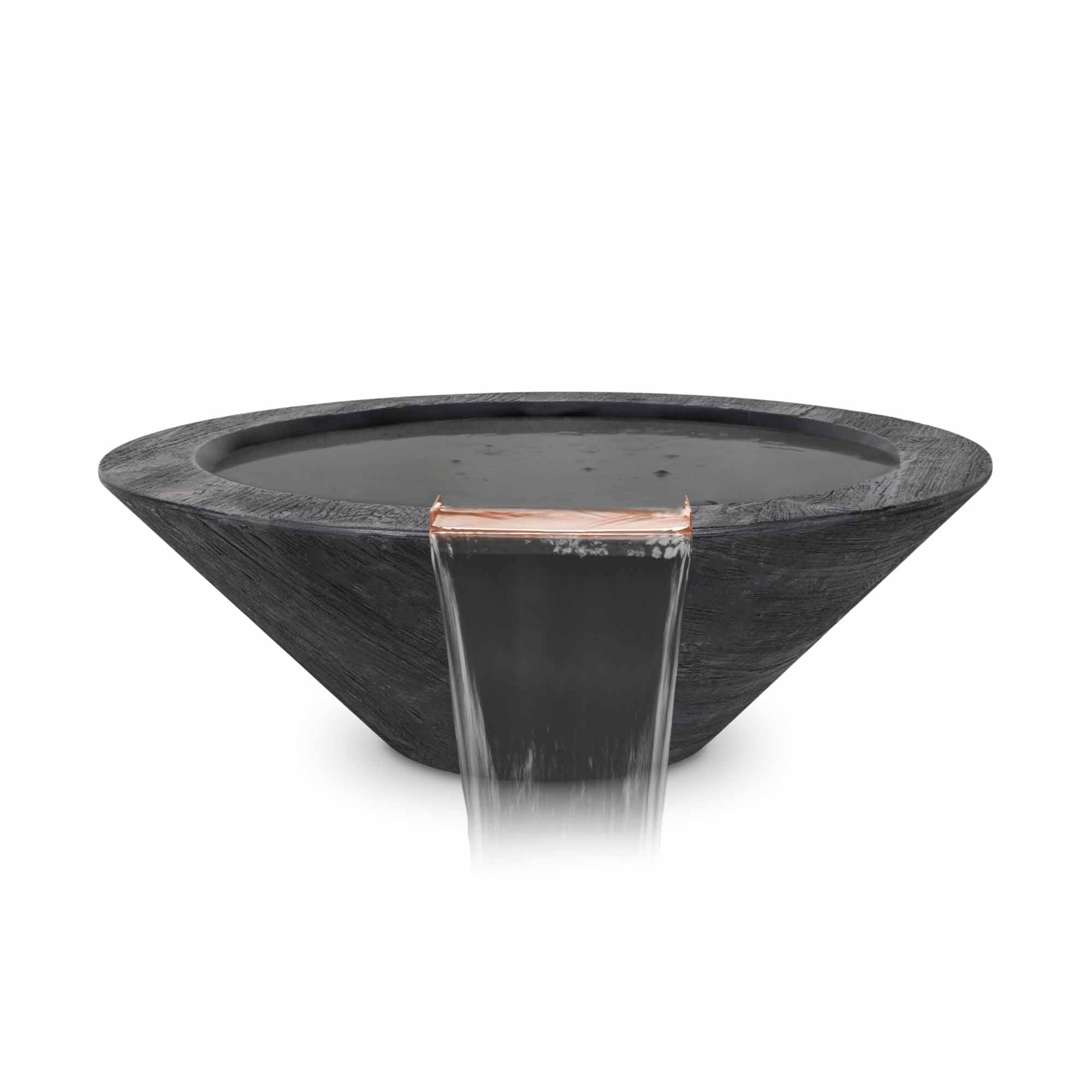 The Outdoor Plus Cazo Water Bowl - GFRC Wood Grain