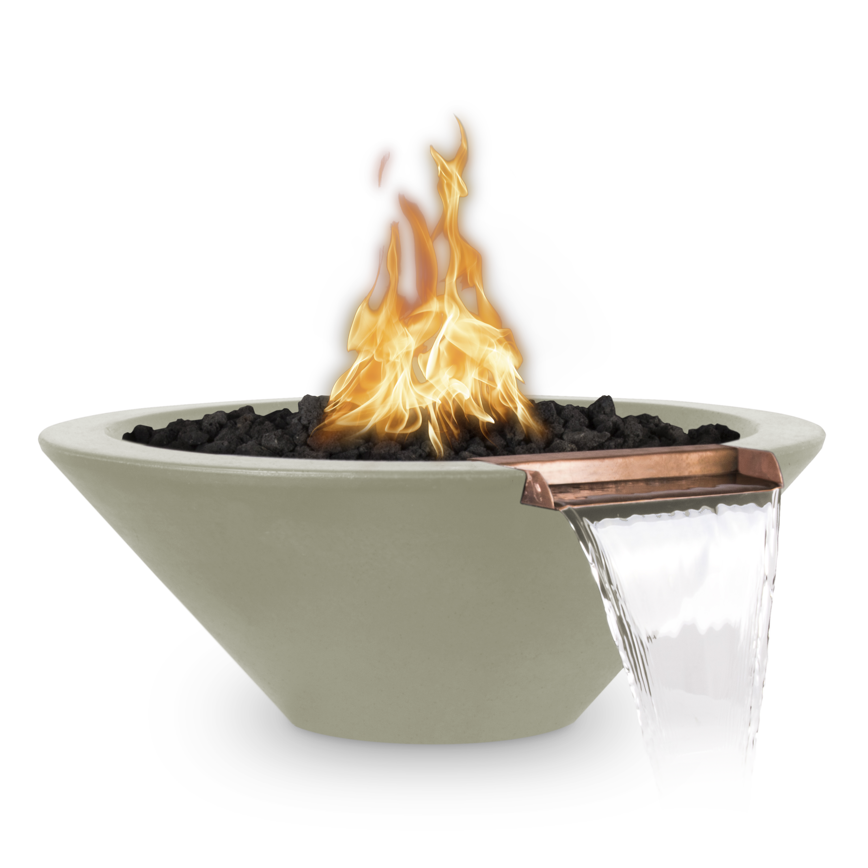 The Outdoor Plus Cazo Fire & Water Bowl - GFRC Concrete