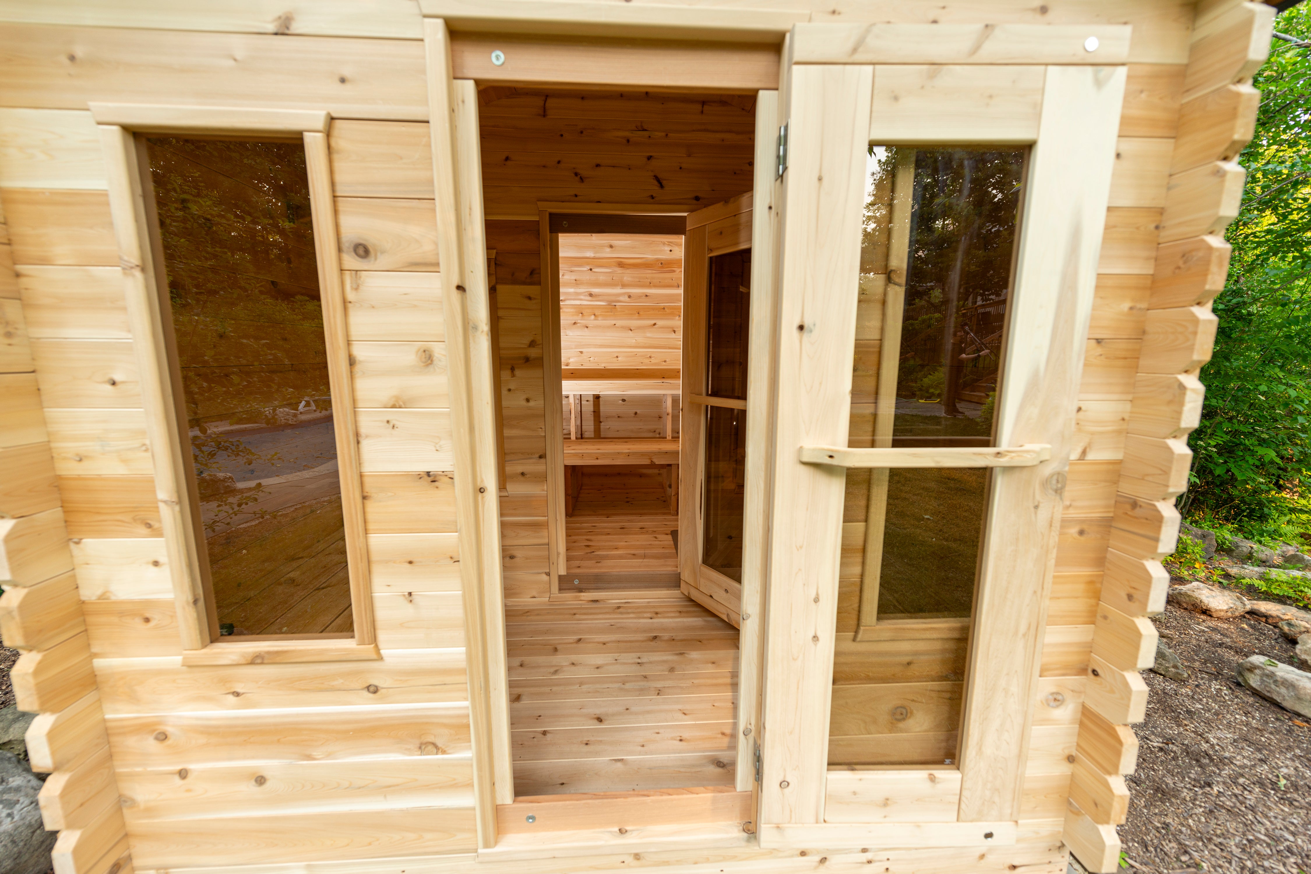 Leisurecraft CT Georgian Cabin Sauna with Changeroom