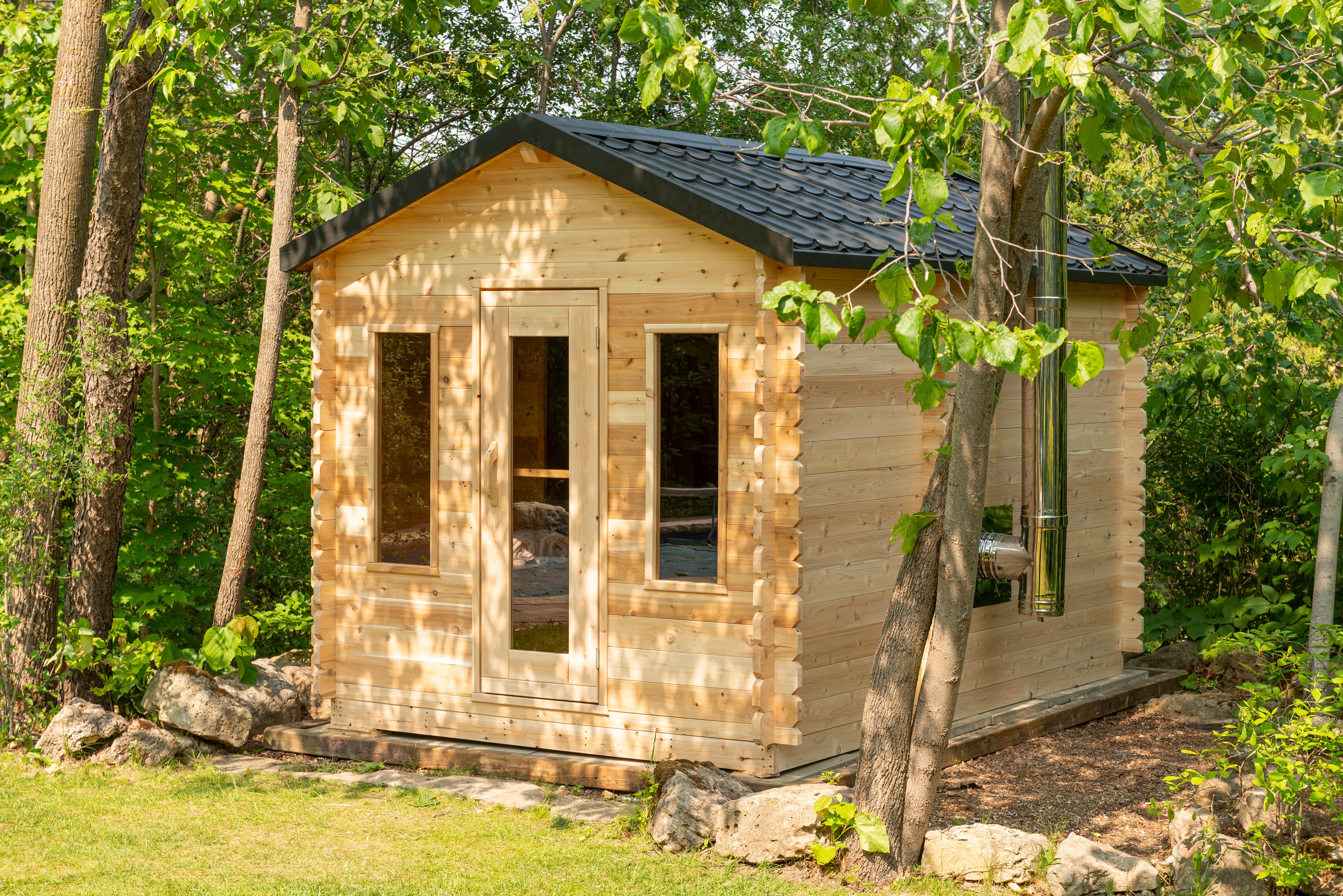 Leisurecraft CT Georgian Cabin Sauna with Changeroom