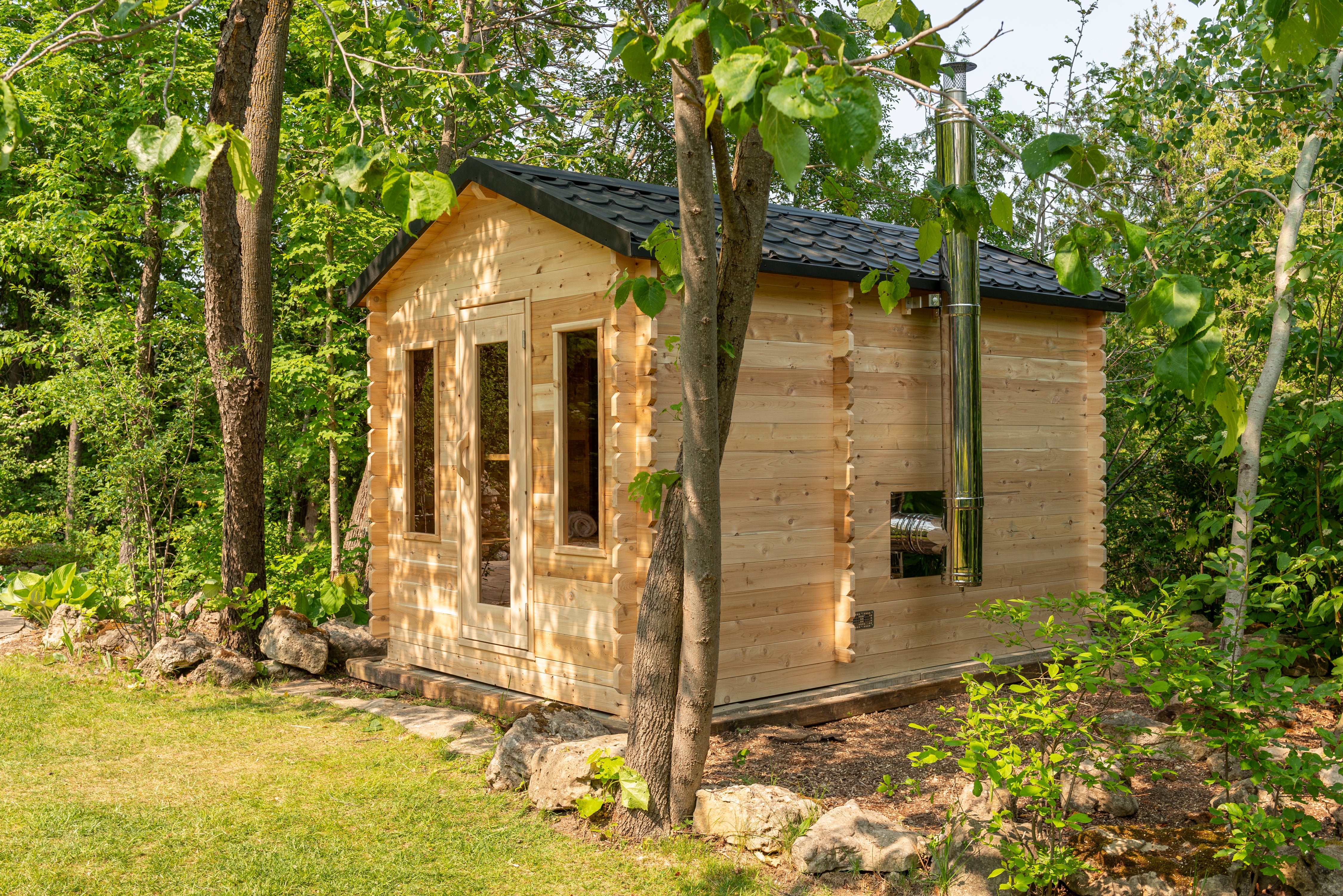 Leisurecraft CT Georgian Cabin Sauna with Changeroom