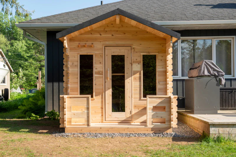 Leisurecraft CT Georgian Cabin Sauna with Built-In Front Porch