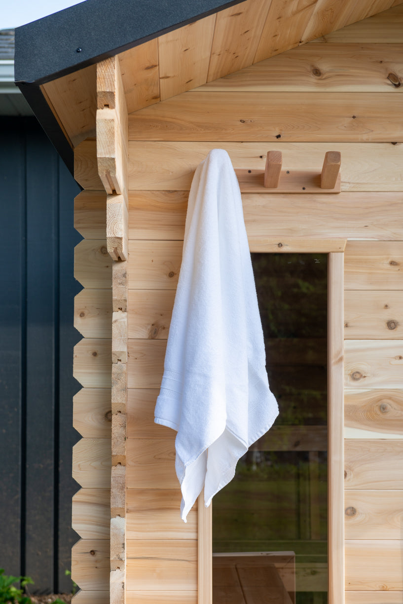 Leisurecraft CT Georgian Cabin Sauna with Built-In Front Porch (Woodburning)