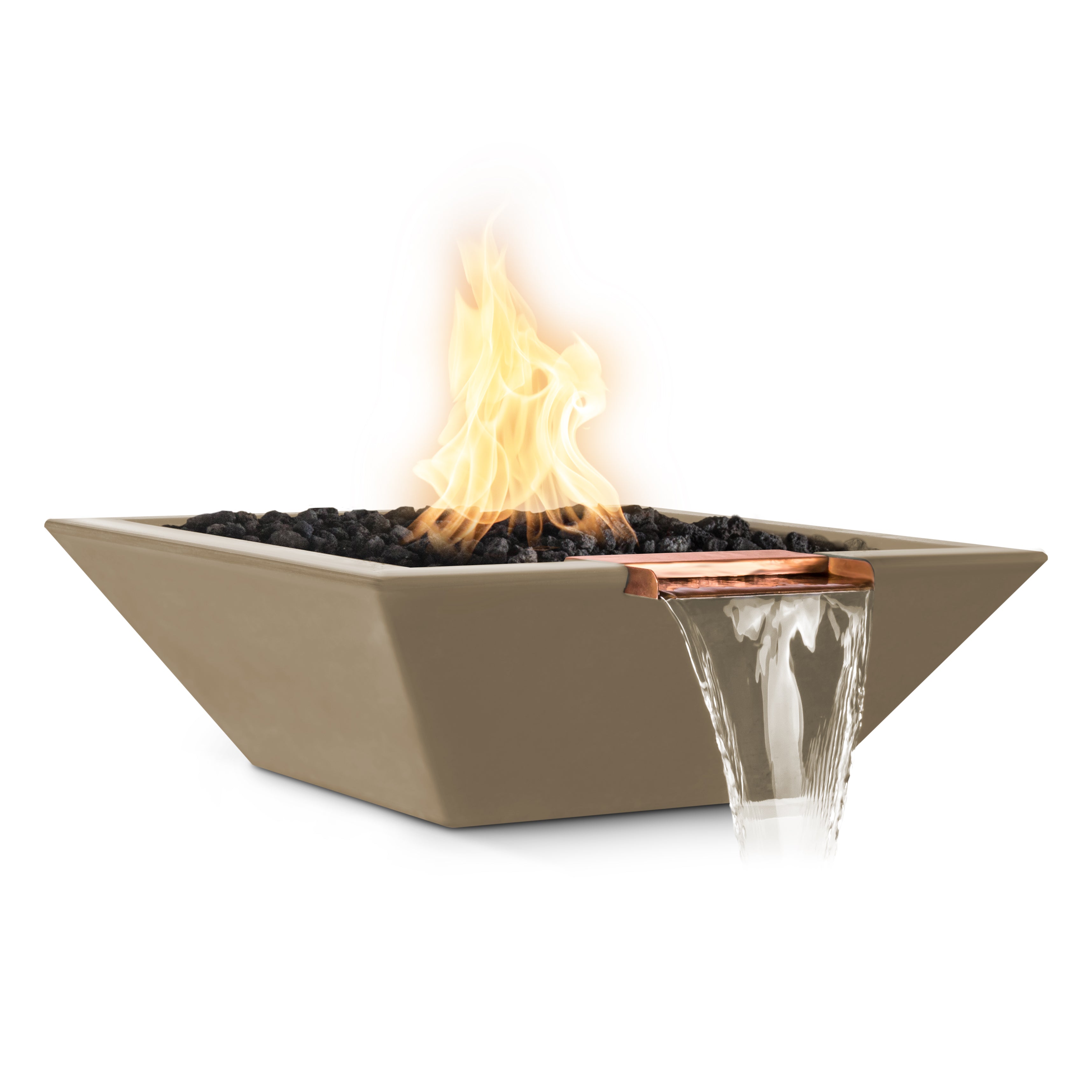 The Outdoor Plus Maya Fire & Water Bowl - GFRC Concrete